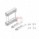 Botellero Supra Cromo 20 Cm Con Freno Para Frente