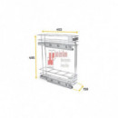 Botellero Supra Cromo 20 Cm Con Freno Para Frente