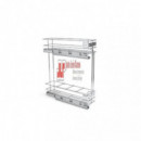 Botellero Supra Cromo 20 Cm Con Freno Para Frente