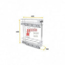 Botellero Supra Cromo 20 Cm Con Freno Para Frente