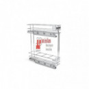 Botellero Supra Cromo 20 Cm Con Freno Para Frente