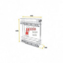 Botellero Supra Cromo 20 Cm Con Freno Para Frente