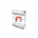 Botellero Supra Cromo 20 Cm Con Freno Para Frente