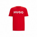 HUGO Camiseta regular fit en punto de algodón Rosa 50467556-693