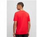 HUGO Camiseta regular fit en punto de algodón Rosa 50467556-693