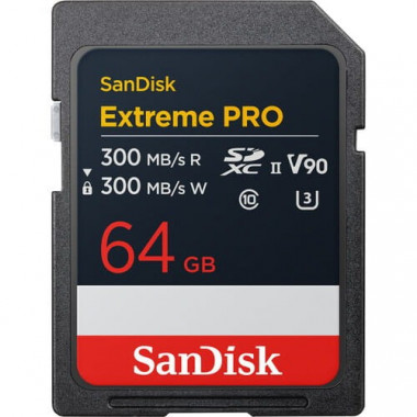 SANDISK TARJETA SD EXTREME PRO 8KV90 SDXC UHS-II 300MB 64GB