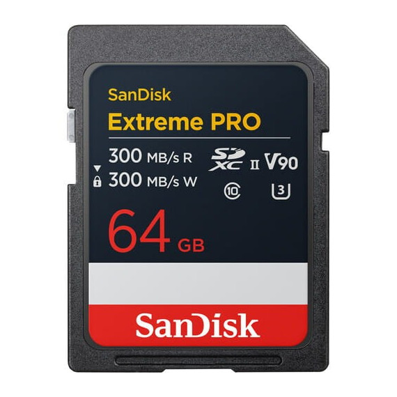 SANDISK TARJETA SD EXTREME PRO 8KV90 SDXC UHS-II 300MB 64GB