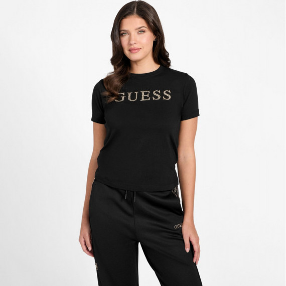 Guess Athleisure Camiseta Negra V6RI20 J1314-JBLK