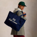 BOLSO TOTE DE LONETA CON BORDADO