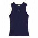 Top slim gofrado con espalda de nadador