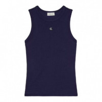 Top slim gofrado con espalda de nadador