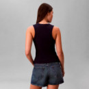 Top slim gofrado con espalda de nadador