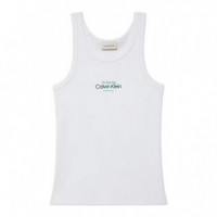 Camiseta slim de tirantes de canalé de algodón