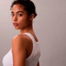 Camiseta slim de tirantes de canalé de algodón