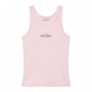 Camiseta slim de tirantes de canalé de algodón