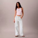 Camiseta slim de tirantes de canalé de algodón