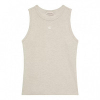 Top slim gofrado con espalda de nadador