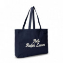 Bolso Tote de Loneta con Bordado  RALPH LAUREN BAGS