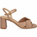 SANDALIA CRUZADA PIEL BEIGE