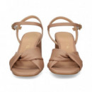 SANDALIA CRUZADA PIEL BEIGE