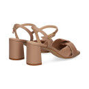 SANDALIA CRUZADA PIEL BEIGE