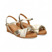 SANDALIA CRUZADA PLATINO