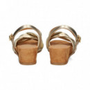 SANDALIA CRUZADA PLATINO