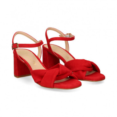 SANDALIA CRUZADA ANTE ROJO