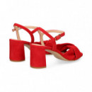 SANDALIA CRUZADA ANTE ROJO