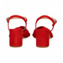 SANDALIA CRUZADA ANTE ROJO