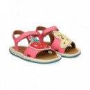 Sandalia Fresa+platano Piel Fucsia  CAMPER