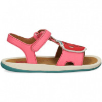 Sandalia Fresa+platano Piel Fucsia  CAMPER