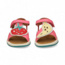 Sandalia Fresa+platano Piel Fucsia  CAMPER