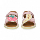 Sandalia Fresa+platano Piel Rosa  CAMPER