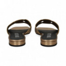 PALA 2 TIRAS CIRCULOS PIEL BRONCE