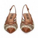 S/TALON MALLA MULTI BEIGE + PIEL CUERO