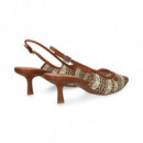 S/TALON MALLA MULTI BEIGE + PIEL CUERO