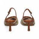 S/TALON MALLA MULTI BEIGE + PIEL CUERO