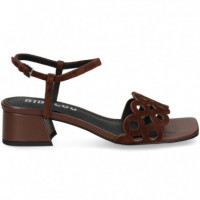 Sandalia Circulos ante Marron  BIBI LOU