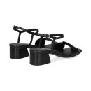 SANDALIA CIRCULOS PIEL NEGRO