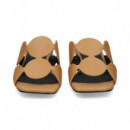 PALA 2 TIRAS CIRCULOS PIEL CAMEL