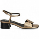 SANDALIA CIRCULOS PIEL BRONCE