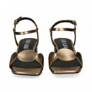 SANDALIA CIRCULOS PIEL BRONCE