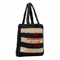 Bolso Striped Raffia-effect  LOLA CASADEMUNT