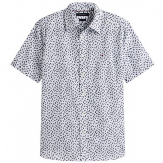 TOMMY HILFIGER - LINEN BLEND AOP SS RF SHIRT - 0K4 - F|MW0MW39469/0K4