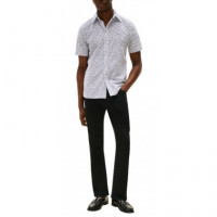 TOMMY HILFIGER - LINEN BLEND AOP SS RF SHIRT - 0K4 - F|MW0MW39469/0K4