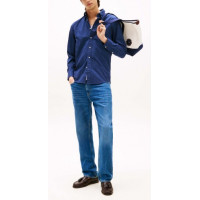 TOMMY HILFIGER - FLEX POPLIN FAKE SOLID RF SHIRT - 0GY - F|MW0MW39437/0GY