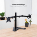 SOPORTE DE MESA MONITOR 2 TOOQ REG.ALTURA GIR. INC