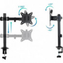 SOPORTE DE MESA TV/MONITOR TOOQ 17-27 2 BRAZOS BLA