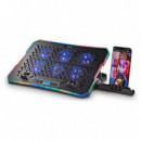 SOPORTE + VENTILADOR NOTEBOOK NGS HEROSTAND RGB BL